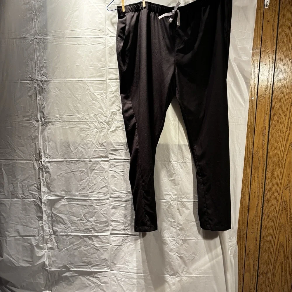 HPI Unisex Scrub Pants With Pockets Drawstring Elastic Waist 2XL Oversized Open